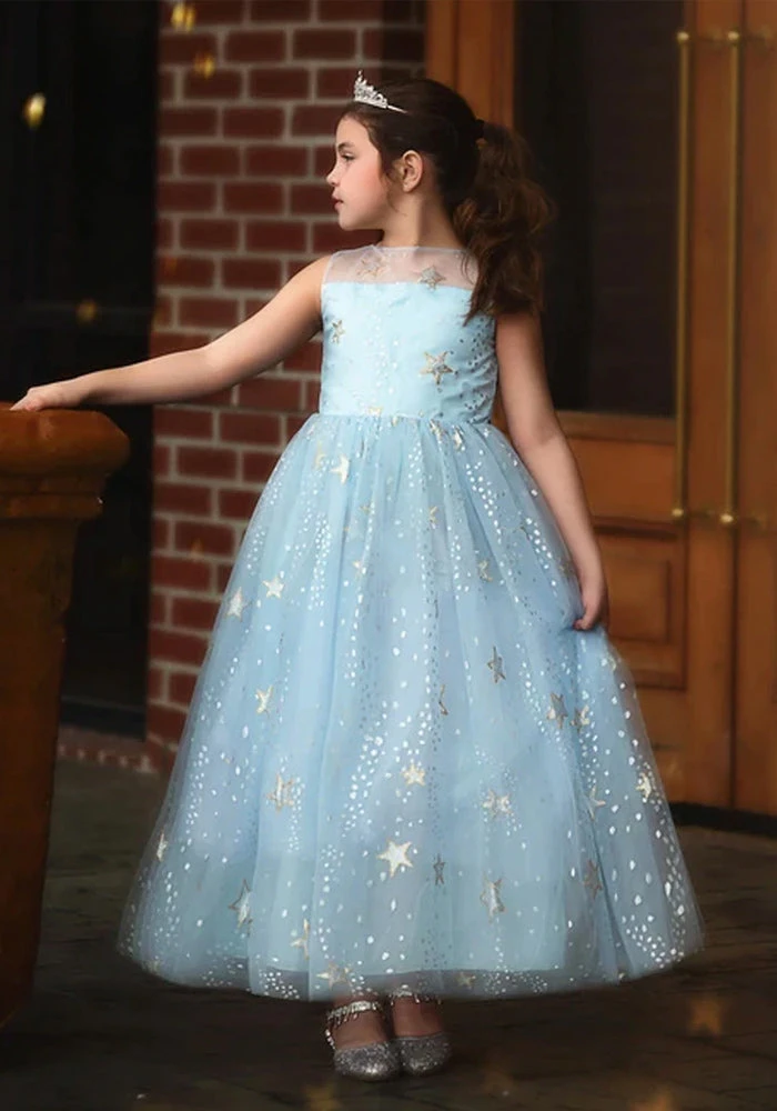 TRISH SCULLY ANTOINETTE GOWN LIGHT BLUE GIRLS