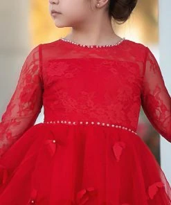 TRISH SCULLY HOME MARIPOSA GOWN CRIMSON GIRLS