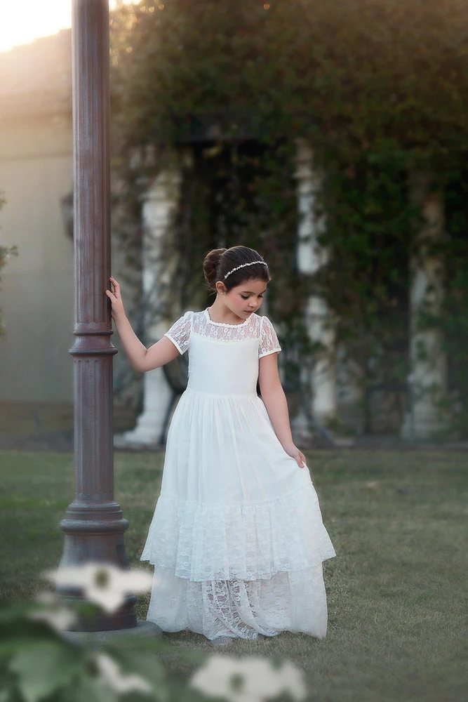 TRISH SCULLY HOME MEGHAN GOWN WHITE