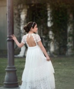 TRISH SCULLY HOME MEGHAN GOWN WHITE