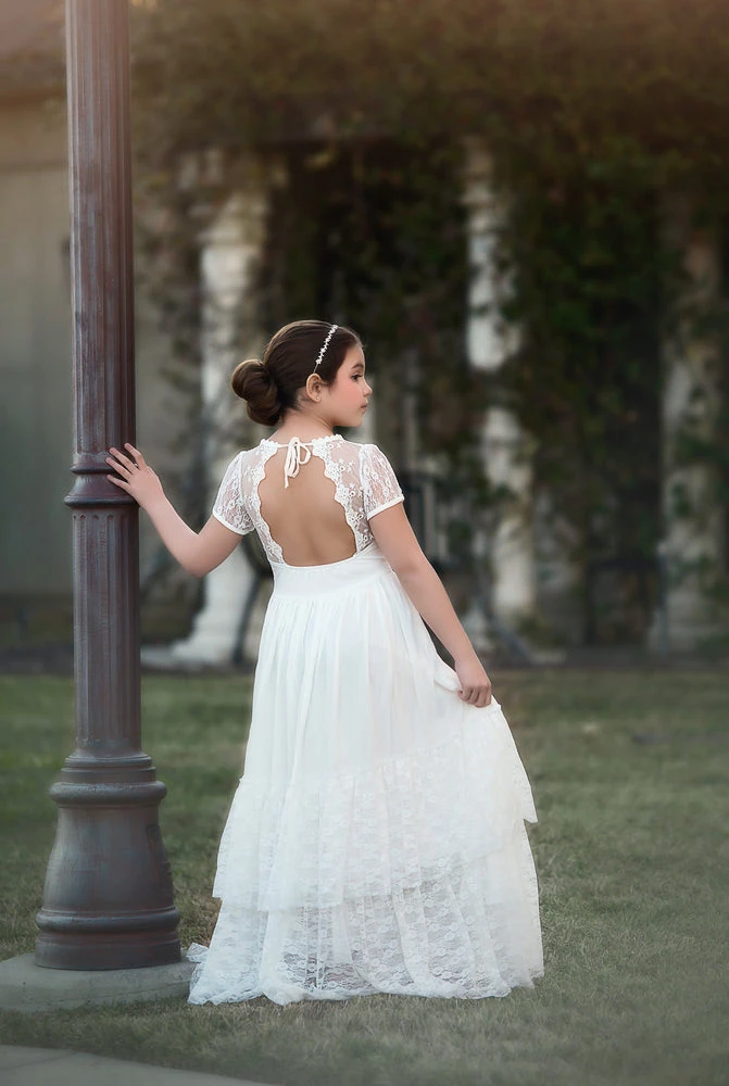 TRISH SCULLY HOME MEGHAN GOWN WHITE