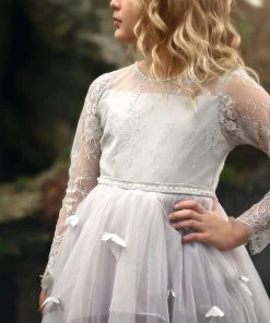 TRISH SCULLY HOME MARIPOSA GOWN SILVER GIRLS