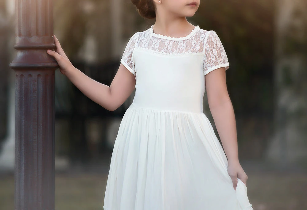 TRISH SCULLY HOME MEGHAN GOWN WHITE