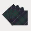 TRISH SCULLY BLACK WATCH COCKTAIL NAPKINS, SET OF 4 HOME