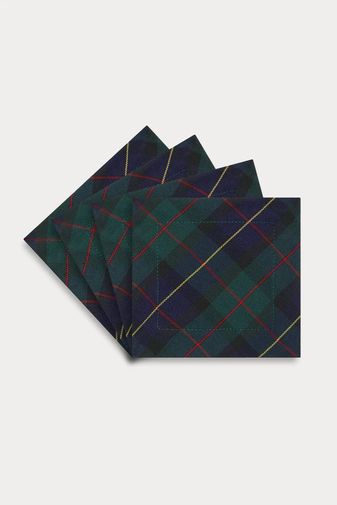 TRISH SCULLY BLACK WATCH COCKTAIL NAPKINS, SET OF 4 HOME
