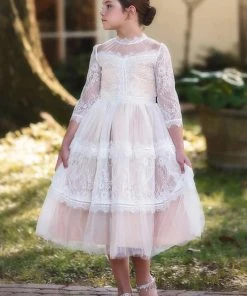 TRISH SCULLY AIMEE DRESS ANTIQUE WHITE Girls 2T-6