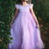 TRISH SCULLY HOME GIRLS CLARA GOWN LAVENDER