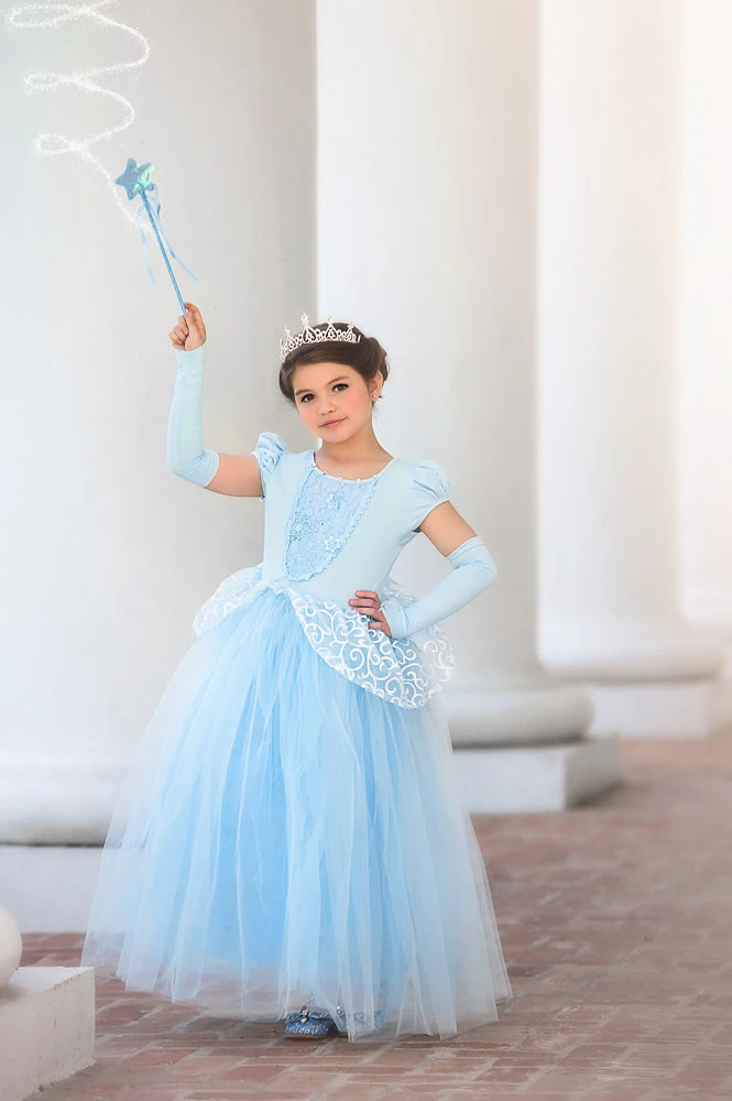 TRISH SCULLY HOME PRINCESS ADELINE GOWN & GLOVES SET BLUE Dress Up