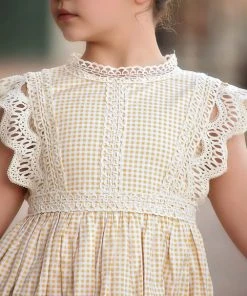 TRISH SCULLY EVERLY DRESS YELLOW GINGHAM GIRLS