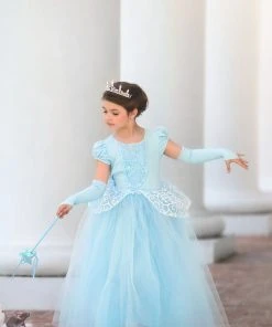 TRISH SCULLY HOME PRINCESS ADELINE GOWN & GLOVES SET BLUE Dress Up