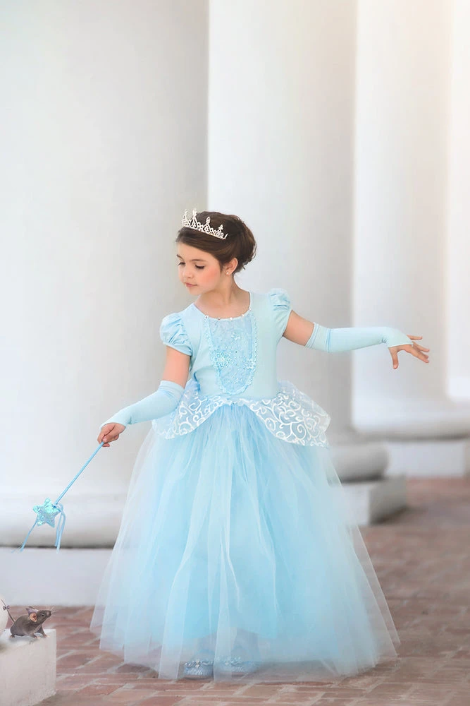 TRISH SCULLY HOME PRINCESS ADELINE GOWN & GLOVES SET BLUE Dress Up