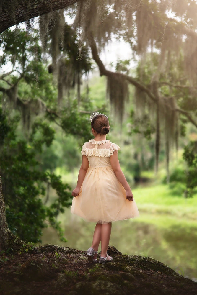 TRISH SCULLY GIOVANNA DRESS BUTTERSCOTCH GIRLS