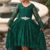 TRISH SCULLY AINSLEY DRESS & BELT SET EMERALD