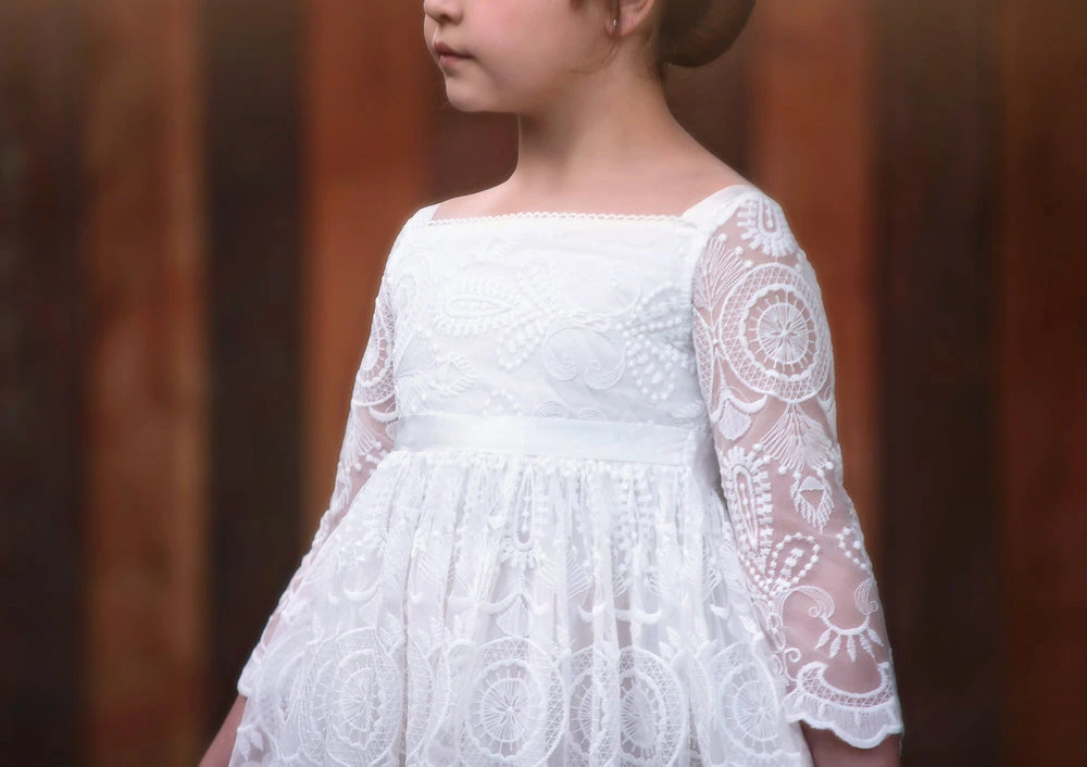 TRISH SCULLY ELLIE GOWN WHITE GIRLS