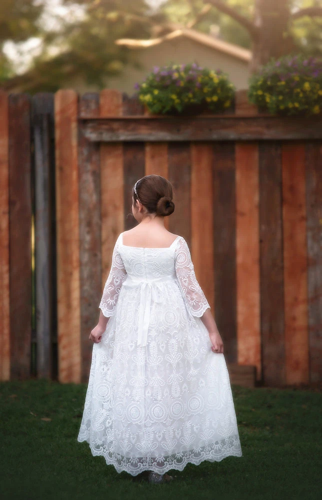 TRISH SCULLY ELLIE GOWN WHITE GIRLS