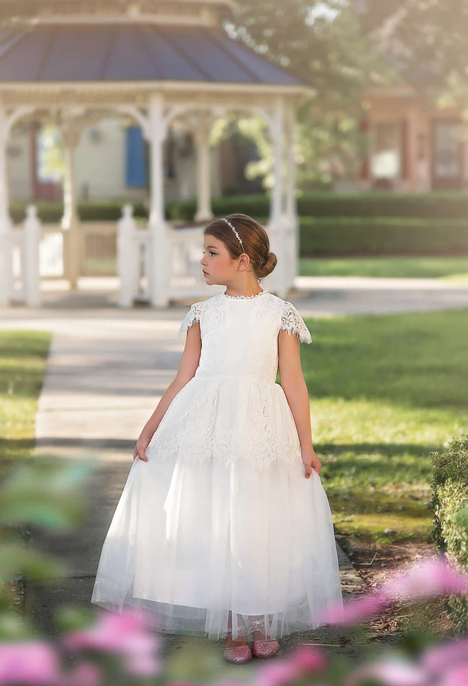 TRISH SCULLY HOME GIRLS GWENDOLYN GOWN WHITE