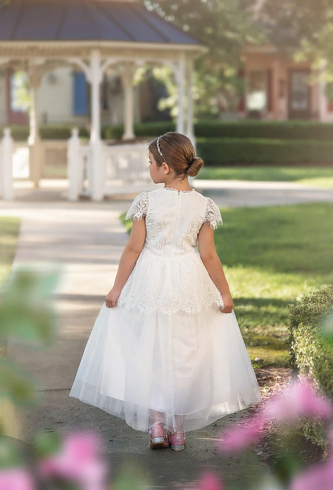 TRISH SCULLY HOME GIRLS GWENDOLYN GOWN WHITE