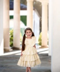 TRISH SCULLY HOME MAIZY DRESS YELLOW Summer Wedding Guest