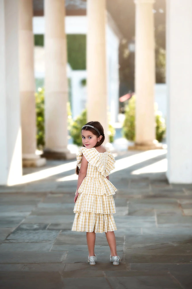 TRISH SCULLY HOME MAIZY DRESS YELLOW Summer Wedding Guest