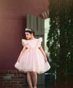 TRISH SCULLY MILLY DRESS SPARKLE PINK GIRLS