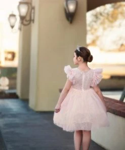 TRISH SCULLY MILLY DRESS SPARKLE PINK GIRLS