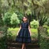 TRISH SCULLY GIRLS EVERLY DRESS HUNTING STEWART TARTAN