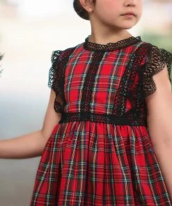 TRISH SCULLY GIRLS EVERLY DRESS STEWART TARTAN