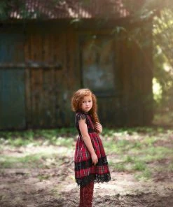 TRISH SCULLY GIRLS EVERLY DRESS STEWART TARTAN
