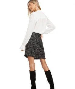 TRISH SCULLY HOME MAUDE BOUCLE PENCIL SKIRT WOMEN