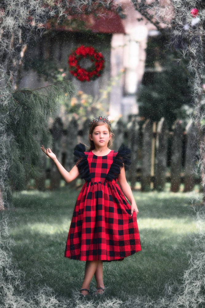 TRISH SCULLY Spring/Summer 2022 MILLY DRESS RED BUFFALO CHECK