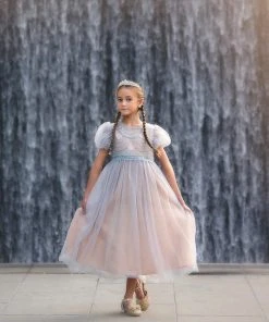 TRISH SCULLY HOME JACQUELINE GOWN SILVER GIRLS