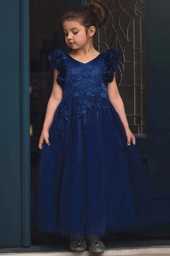 TRISH SCULLY BIANCA GOWN NAVY GIRLS