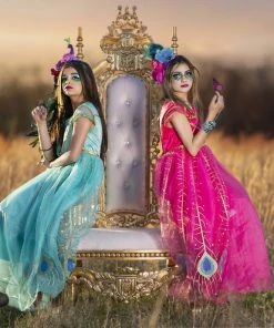 TRISH SCULLY HOME PEACOCK PRINCESS GOWN FUCHSIA