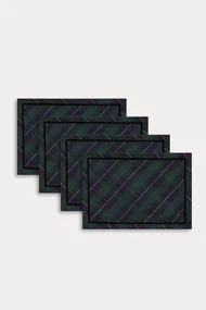 TRISH SCULLY BLACK WATCH TARTAN PLACEMAT SET OF 4 HOME