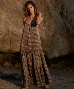 TRISH SCULLY ALEXA MAXI DRESS LEOPARD