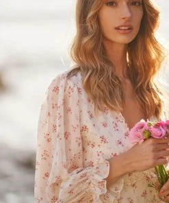 TRISH SCULLY WOMEN GRACE MINI DRESS PINK FLORAL