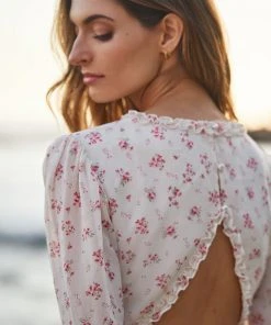 TRISH SCULLY WOMEN GRACE MINI DRESS PINK FLORAL