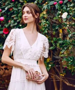 TRISH SCULLY MARJORIE MAXI DRESS WHITE WOMEN