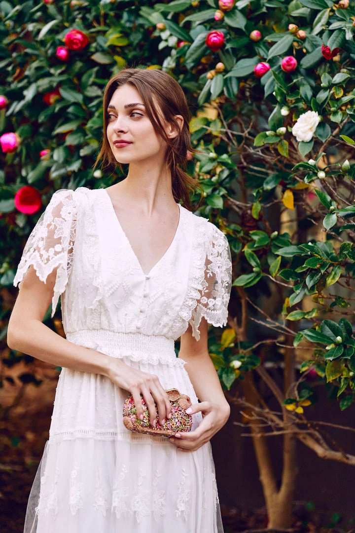 TRISH SCULLY MARJORIE MAXI DRESS WHITE WOMEN