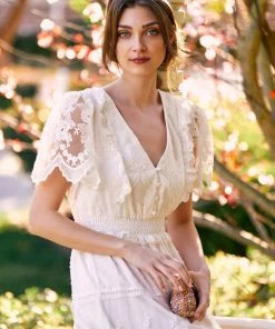 TRISH SCULLY MARJORIE MAXI DRESS WHITE WOMEN