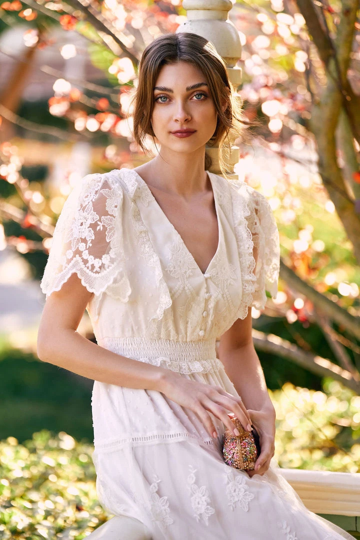 TRISH SCULLY MARJORIE MAXI DRESS WHITE WOMEN