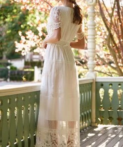 TRISH SCULLY MARJORIE MAXI DRESS WHITE WOMEN