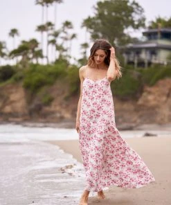 TRISH SCULLY WOMEN ALEXA MAXI DRESS PINK FLORAL