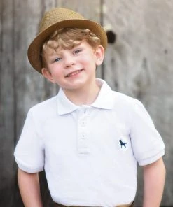 TRISH SCULLY BOYS KINGSLEY POLO WHITE