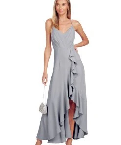 TRISH SCULLY WOMEN PAIGE GOWN SILVER BLUE
