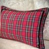TRISH SCULLY ROYAL STEWART TARTAN BOLSTER PILLOW HOME