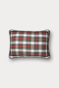 TRISH SCULLY HOME STEWART TARTAN BOLSTER PILLOW