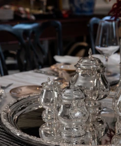 TRISH SCULLY SILVER PLATED 4PC. BALMORAL COFFEE/TEA SERVICE