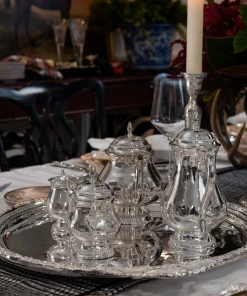 TRISH SCULLY SILVER PLATED 4PC. BALMORAL COFFEE/TEA SERVICE