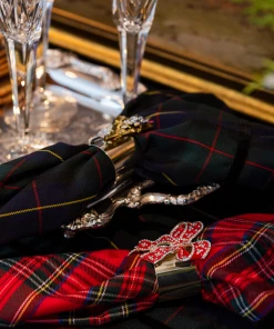 TRISH SCULLY ROYAL STEWART TARTAN NAPKIN SET OF 4 HOME